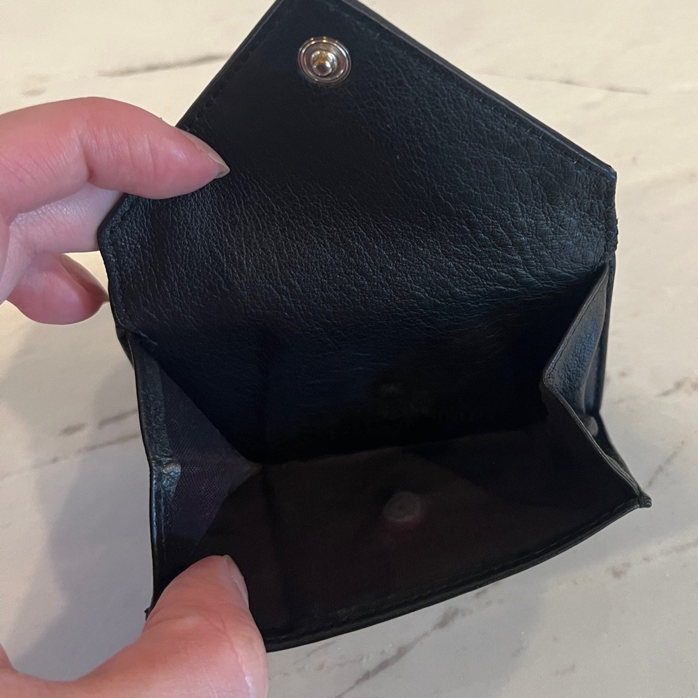 Balenciaga papier mini trifold black leather wallet - Picture 6 of 11